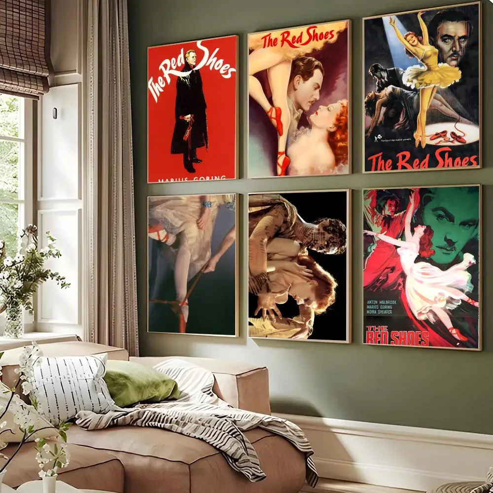 Movie The R-red Shoes Poster Self-adhesive Advanced Aesthetic Printing Paper Wall Art For Living Room Home Decor