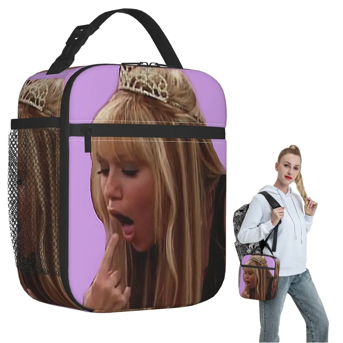 

Забавная термосумка для обедов с изображением Ханны Монтаны для женщин и детей, герметичные контейнеры для еды, термосумка для обедов