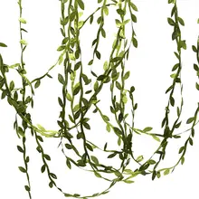 10m Handmade Silk Leaf Green Leaves #5