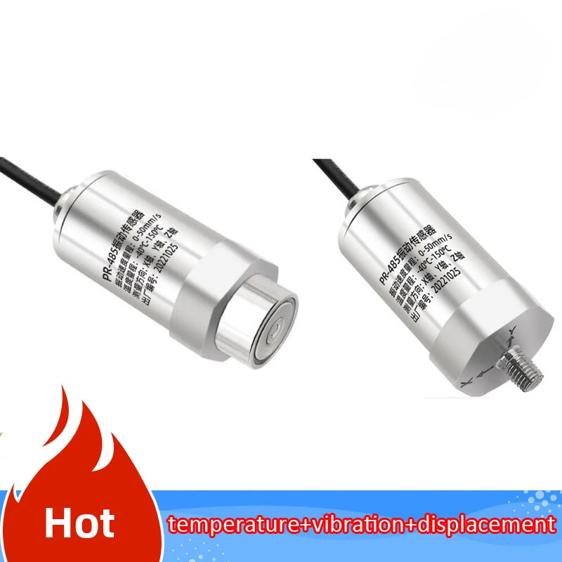 10-5000Hz Industrial Grade IP67 Triaxial Vibration and Temperature Sensor RS485 Vibration Sensor Equipment Condition Monitoring