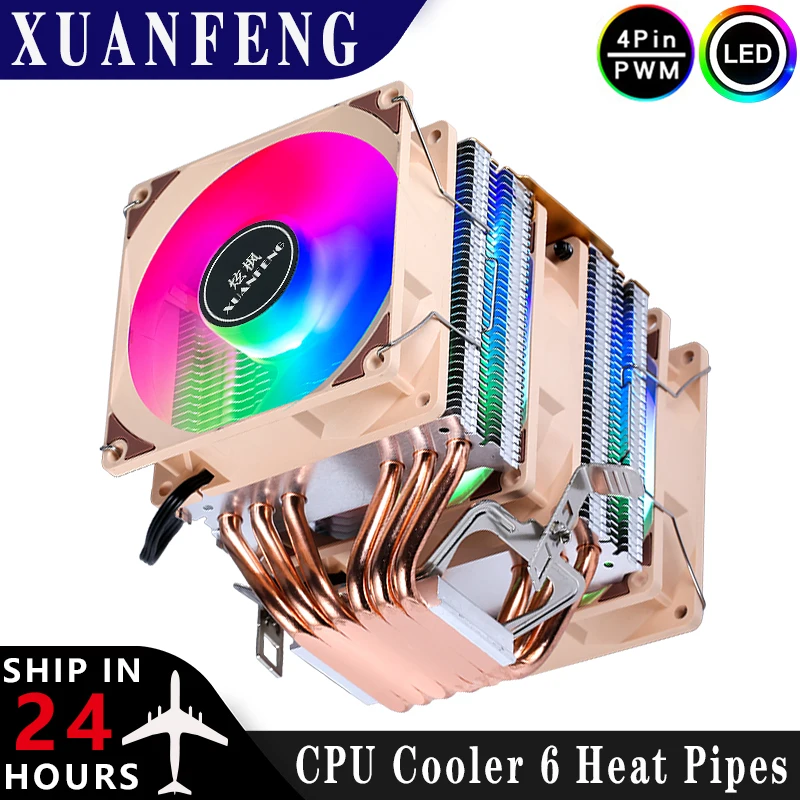 

Twin Towers 4/6 Heat Pipe CPU cooler Processor Air-cooled 90mm Fan 4Pin/PWM mute install LGA2011 115x 1200 1700 AM4 AM5 x79 x99