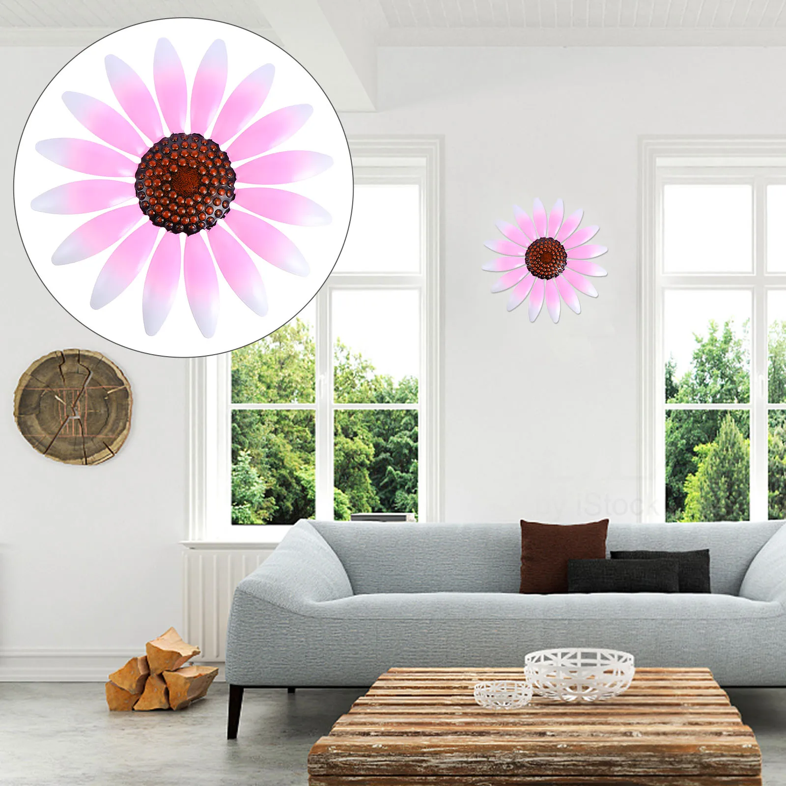 

Iron Flower Pendant Wall Art for Garden Floral Decor Decoration Bedroom Decorations Flowers Office