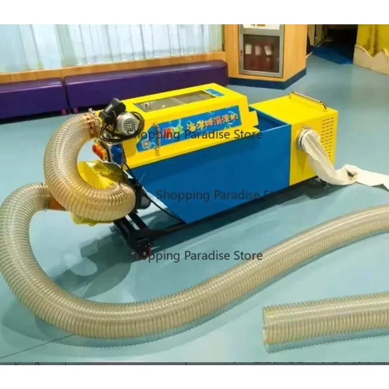 Commercial Ocean Ball Washer Machine with Brush Scrubbing Right-Angle Gear Motor Touch Panel And Blue Light Sterilization for Ma