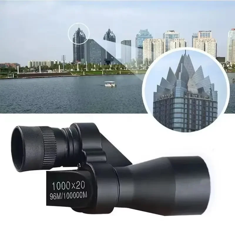 1000x20 High Magnification Mini Monocular Telescope HD Zoom Waterproof Optical Lens for Outdoor Hunting Camping Fishing