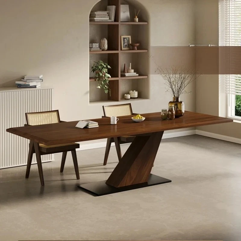 Modern Wooden Table Chairs Sets  Italian Luxury Center Dining Tables Kitchen Restaurant Mesas De Comedor Furnitur
