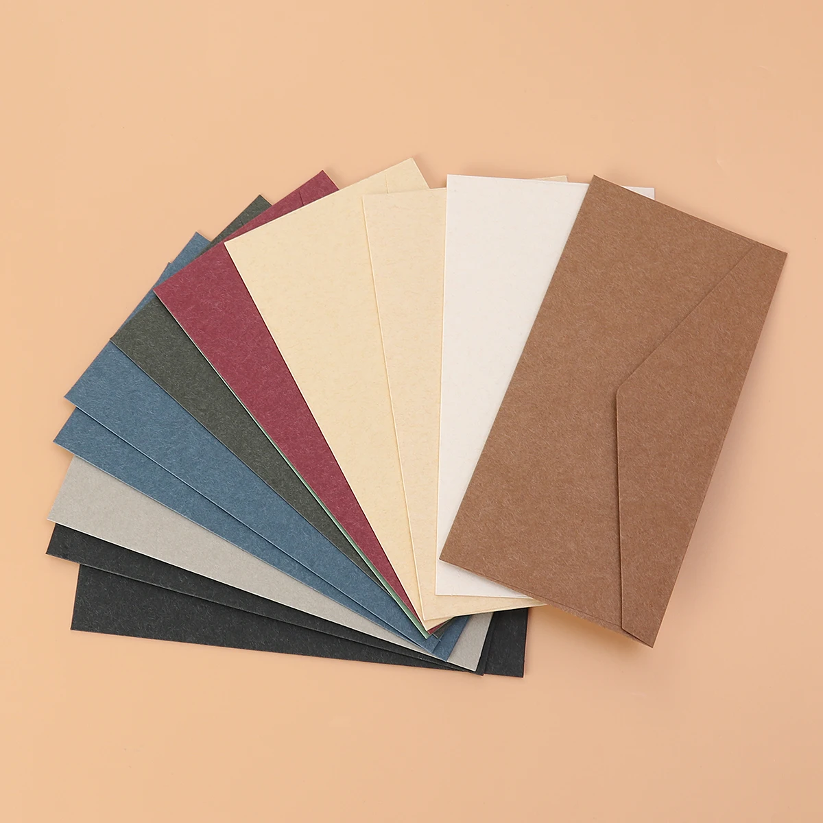 

12pcs Kraft Paper Envelopes Vintage Style Simple Design Invitation Card Handwritten Sincere Business European