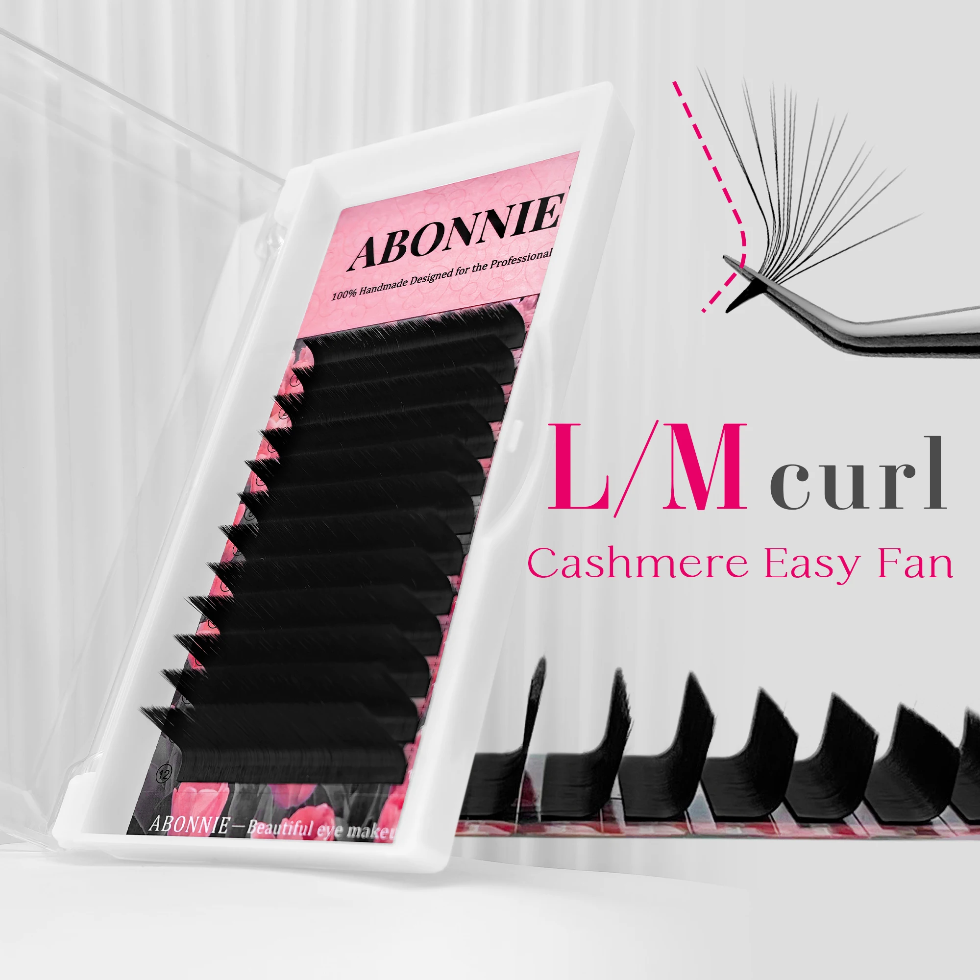 Abonnie L M Cashmere Easy Fan Eyelash Extensions Fox Lashes Mega Volume Eyelashes