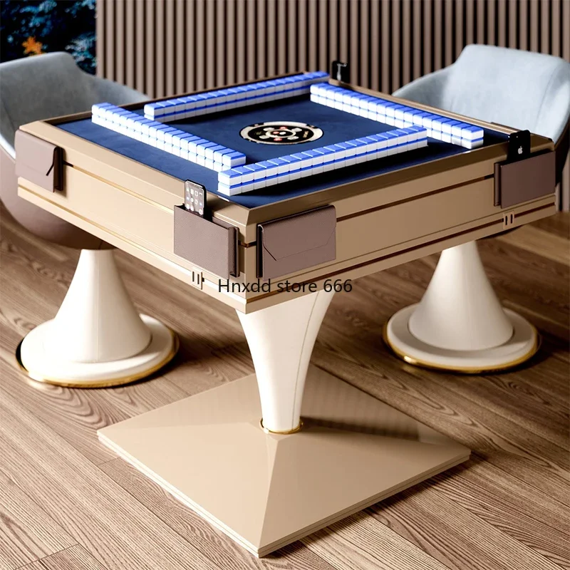 Fully automatic electric household silent light luxury advanced roller coaster mahjong table