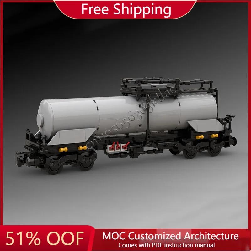 Nuovo modello di auto da città MOC Mattoni da costruzione Serbatoio carburante Modello di vagone Tecnologia modulare fai-da-te Regali Vacanza Assemblare Giocattoli per bambini Tute
