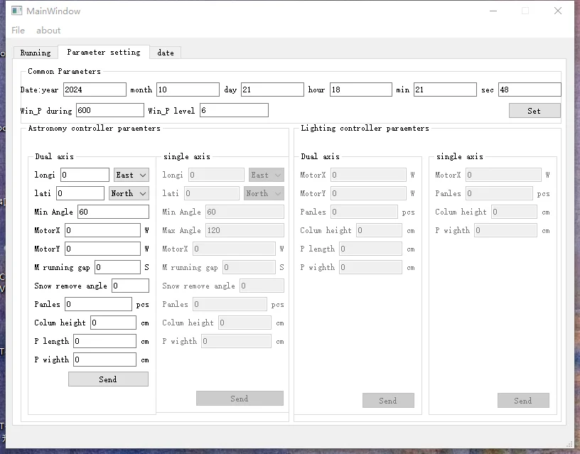 TLF Dual Axis automatische zon roterende Solar Tracker Controller vervaardigd astronomisch algoritme met computer APP Integra