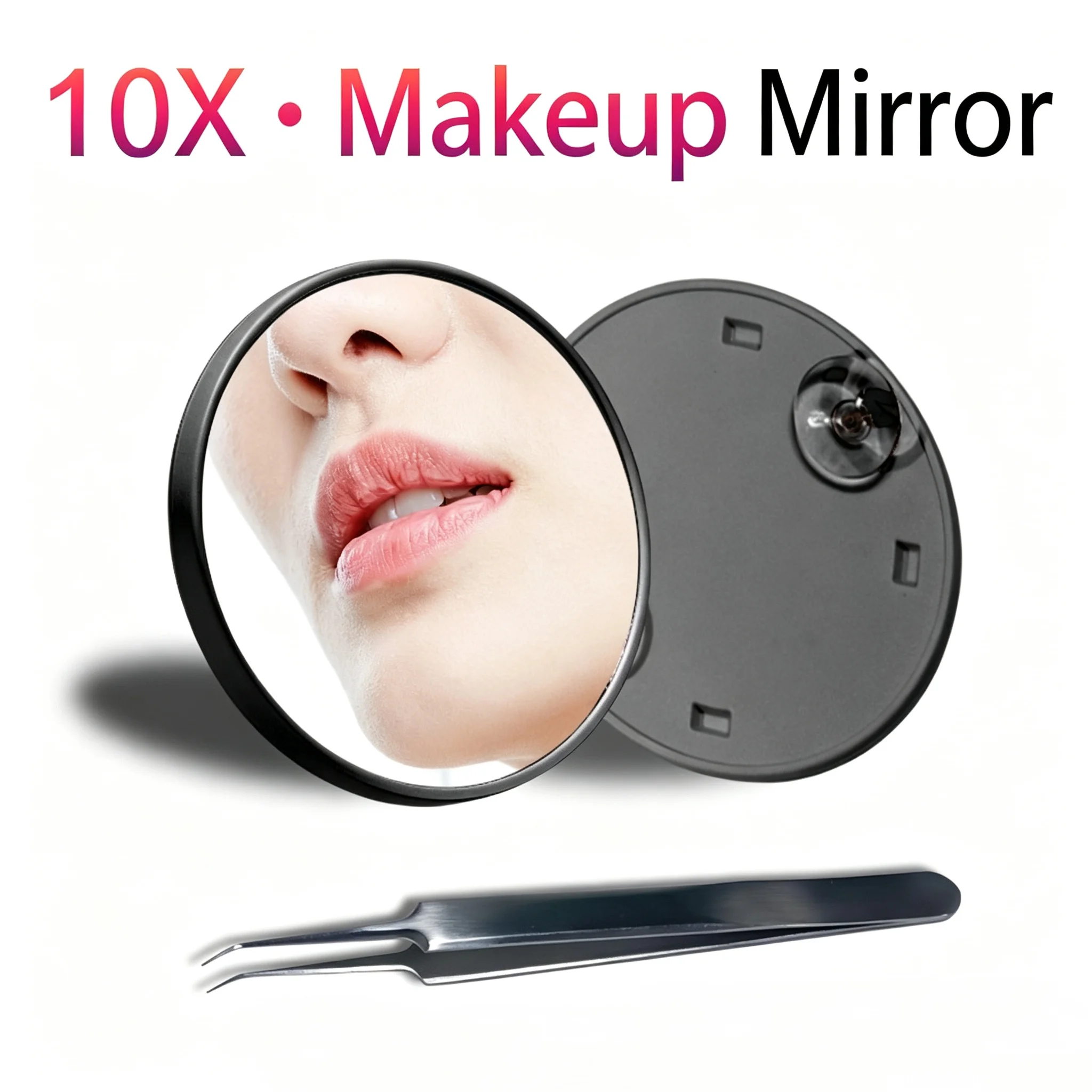 Set of 3 Portable Suction Cup Magnifying Mirrors 5x 10x 15x HD Detail Makeup Mirror for Makeup Pore And Blackhead Removal