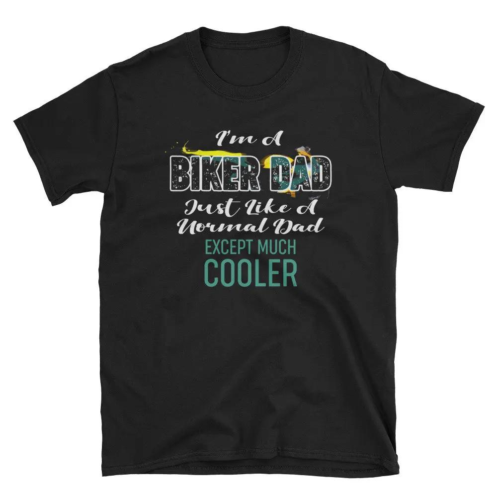 Men's Biker Dad T Shirt for Motorcycle and Chopper Rider Father