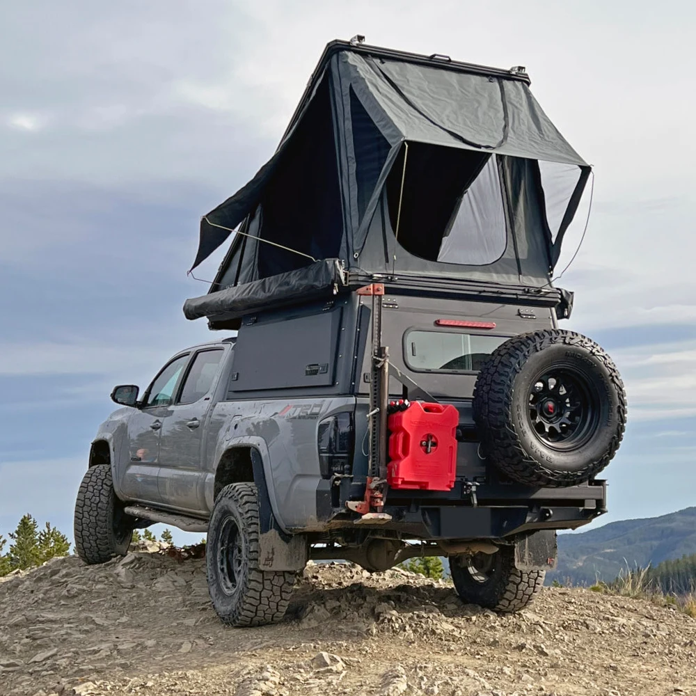 Box Truck Camper Overland Pop up Shell Slide en Popup Compact dans un lit long Camper Topper pour pick-up