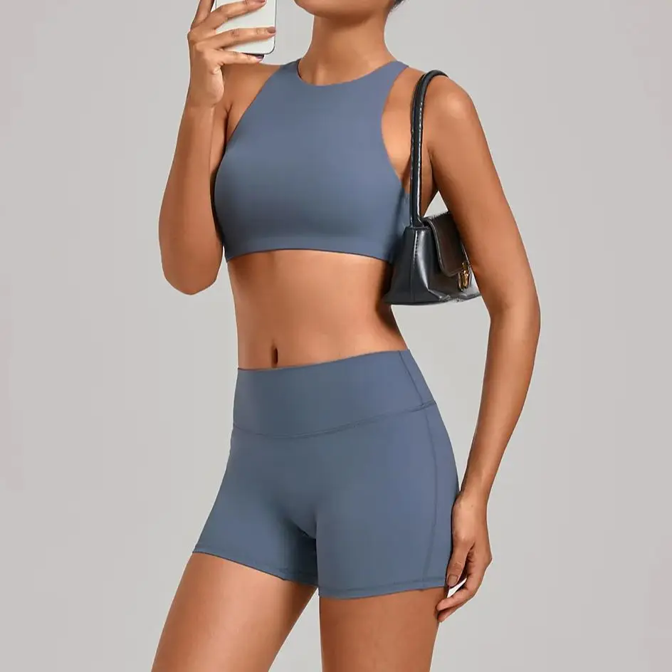 

Женские спортивные комплекты: топы-бра с перекрестными лямками и шорты с эффектом подтяжки ягодиц. Спортивная одежда для зала, повседневная, для бега, тренировок, йоги. Комплект из 2 предметов: топ и леггинсы.
