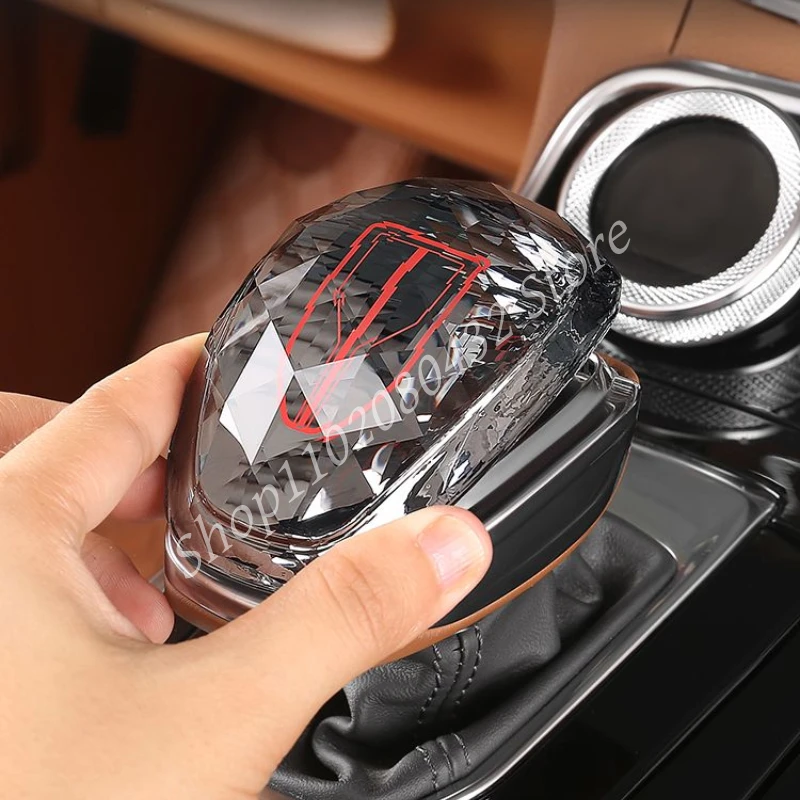 For Hongqi H9 2020-2023 Rhinestone Crystal Car gear shift lever knob handle Frame Decor Cover Trim Sticker Accessories