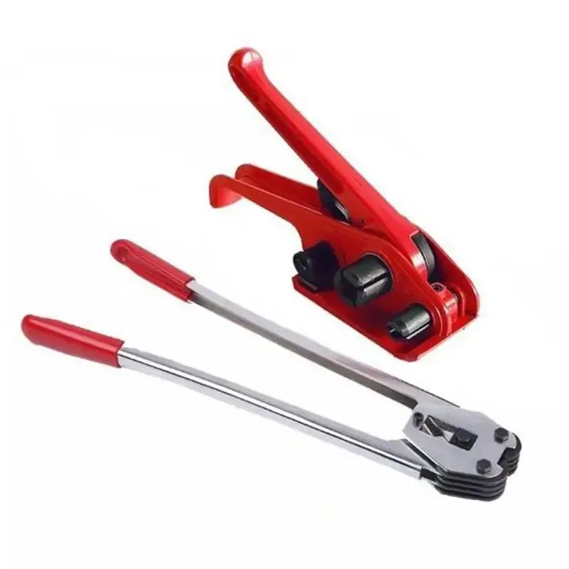 13-16 Inch Manual Strapping Tool Tensioner Sealer Integrated Machine For PP PET Plastic Straps Packaging
