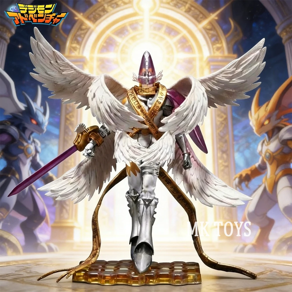 Figura de Acción de Anime Digimon Adventure de 22 cm/8.6 Pulgadas, Figura de Acción de Holy Angemon, Modelo Coleccionable de PVC, Juguetes para Niños, Regalos
