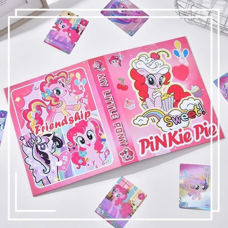 320 buah My Little Pony Twilight Sparkle Applejack kartu Album peta huruf Folder Binder Notebook koleksi permainan hadiah kartu mainan