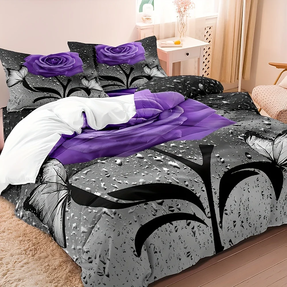 set-copripiumino-con-stampa-rosa-viola-morbido-e-confortevole-da-3-pezzi-per-camera-da-letto-e-camera-degli-ospiti-include-1-copripiumino-e-2-federe