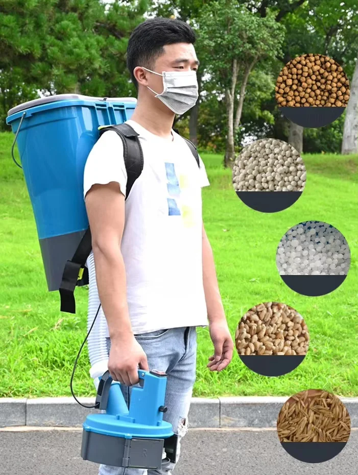 2025 맞춤형 25L 농업용 잔디밭 농장용 전동 플라스틱 배낭 비료 살포기