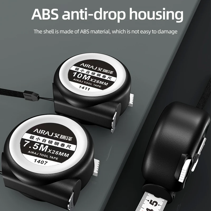 

AIRAJ 3, 5 м, рулетка, устойчивая к падениям, износостойкая, утолщенная, портативная, высокоточная стальная рулетка, инструмент для измерения дальности