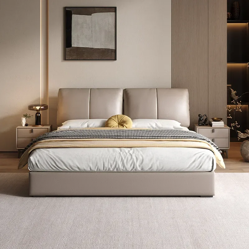 Simple Bedroom Storage Bed Drawer Children's Electric Leather Bed