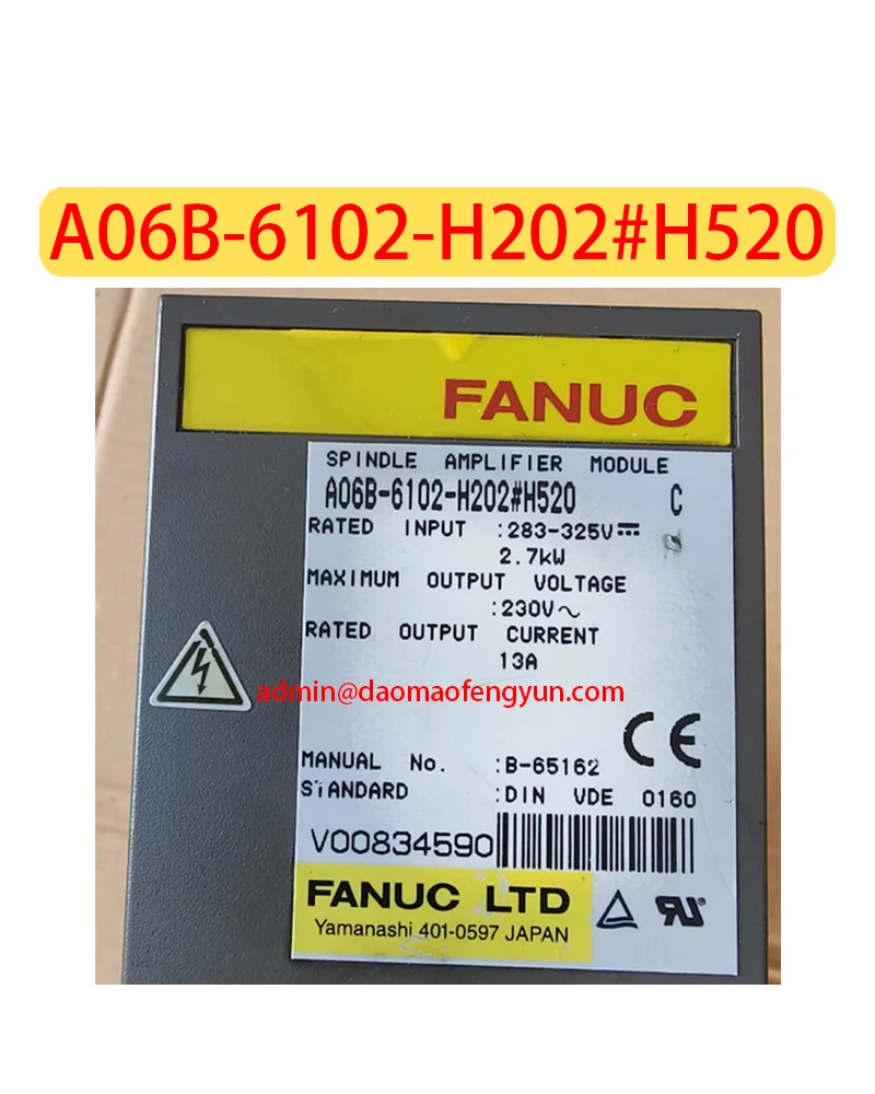 Genuine Original A06B-6102-H202#H520 Used Servo Drive，A06B 6102 H202#H520，Fast shipping
