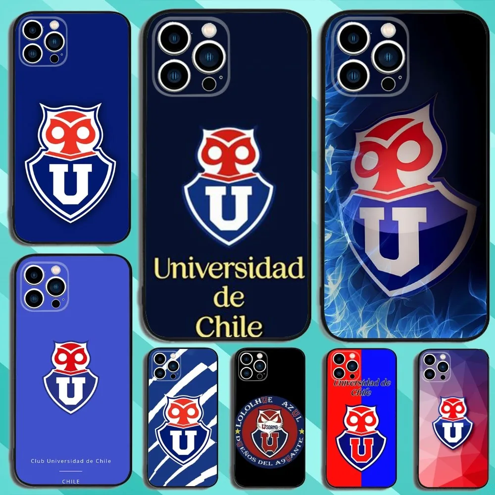 Chile U-University Logo  Phone Case For iPhone 16,15,14,13,12,11,Plus,Pro Max,XS,X,XR,SE,Mini,8,7 Soft Silicone Black Cover