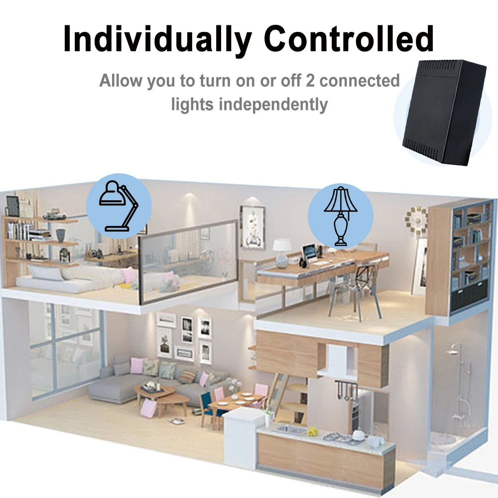 

6CH Tuya WIFI Home Automation Switch Motor Module DC 12V 24V 433MHz RF Wireless Remote Control with Case For Alexa