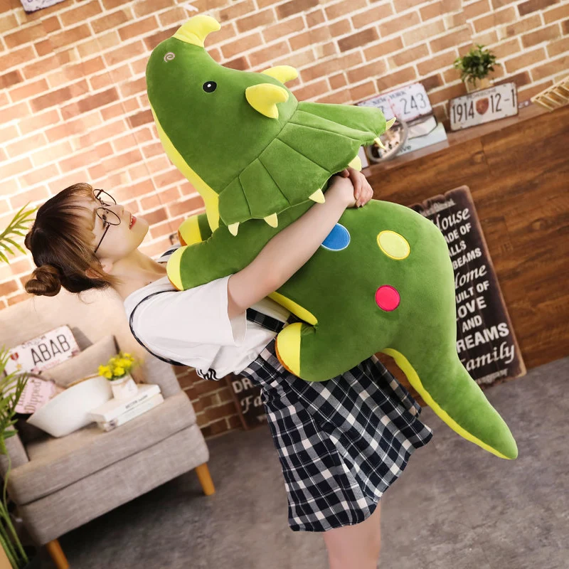 

1pc 120CM Creative Big Plush Soft Triceratops Stegosaurus Plush Toy Dinosaur Doll Stuffed Toy Kids Dinosaurs Toy Birthday Gifts