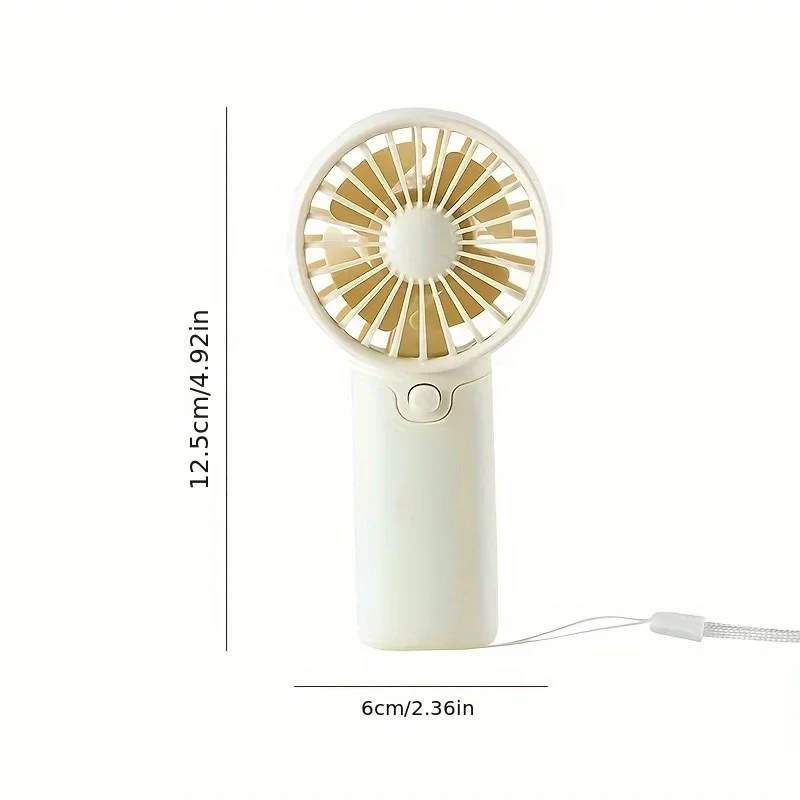 2025 Leuke miniventilator Draagbare handventilator Lichtgewicht handige ventilator Zakformaat Geluidsarm Kleine elektrische ventilator Studentencadeau Buitenventilator