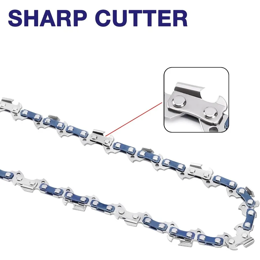 4 عبوات من سلسلة المنشار مقاس 10 بوصة مقاس 3/8 بوصة LP Pitch.043 بوصة مقياس 40 وصلة محرك تناسب Milwaukee Ryobi Worx Craftsman والمزيد