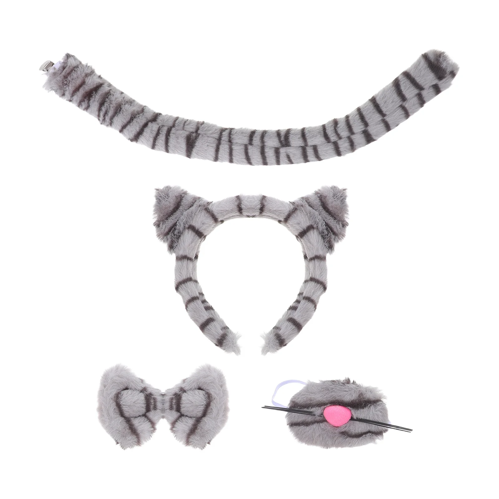 1 set Kat Print Hoofdband Dierenoren Kostuum Accessoire Voor Carnaval Party Halloween Cosplay Kids Prestaties Props Multi-Gebruik