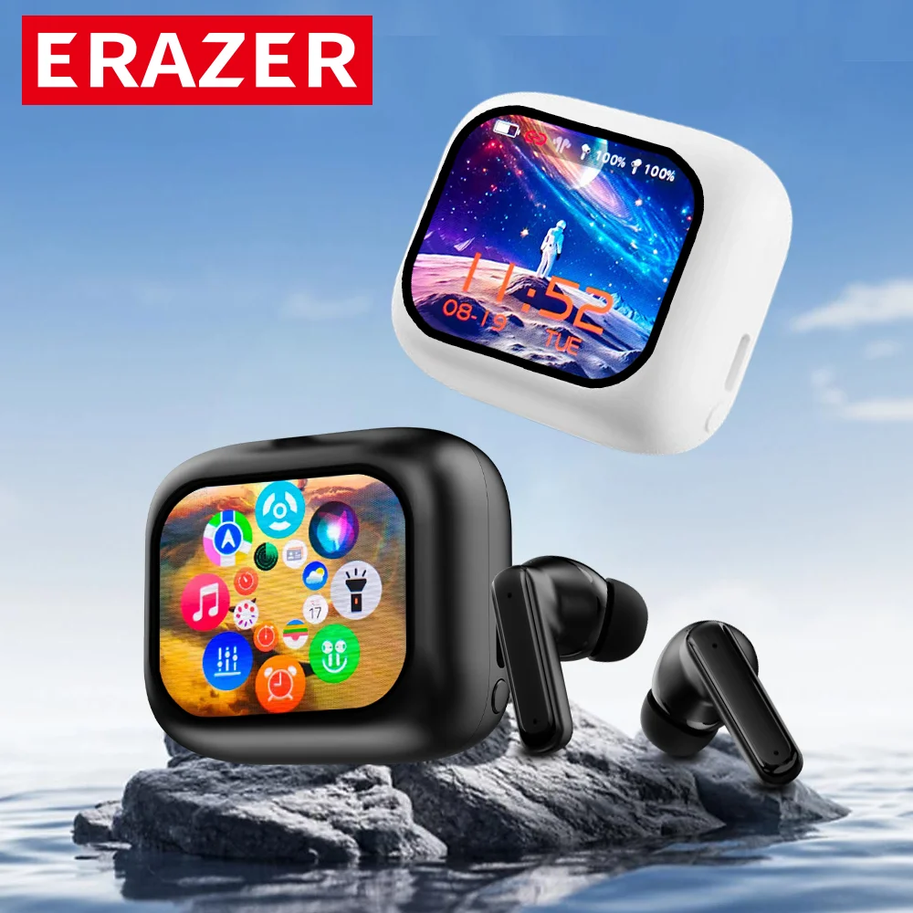 ERAZER Original LCD Touch Screen Bluetooth kopfhörer ANC noise cancelling drahtlose Kopfhörer wasserdichte ohrhörer HD stereo Headset
