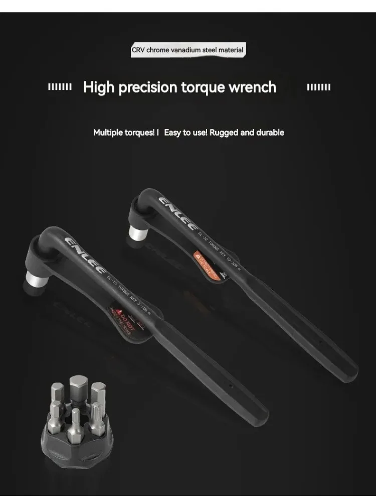 AliExpress enlee ENLEE Bicycle Torque Wrench with Bit Set Portable Small MTB Road Bike Allen Key Tool Socket Spanner For Bike Repair Kit