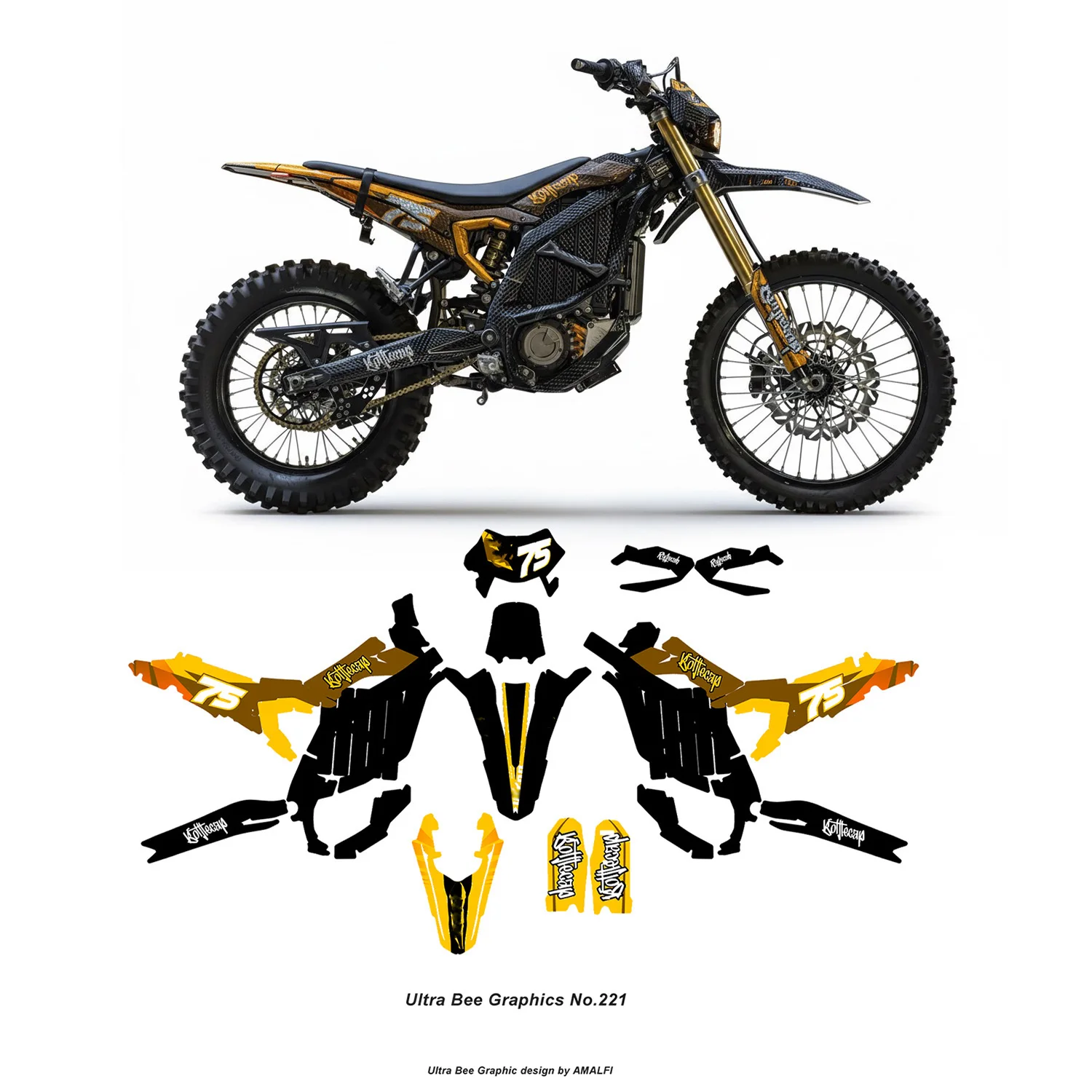 2022-2026 Ultra Bee Graphics Special Thickened Electroplating Decal Body Cover Imitation Scratch Protection Ultra Bee Decals
