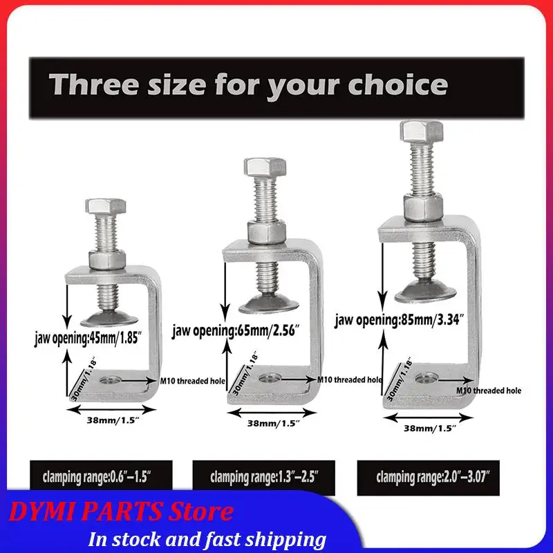 

Глобальная распродажа - сверхмощные зажимы из нержавеющей стали 304, маленькие металлические зажимы с винтами, широкие открытые зажимы 65 мм (4 шт.)