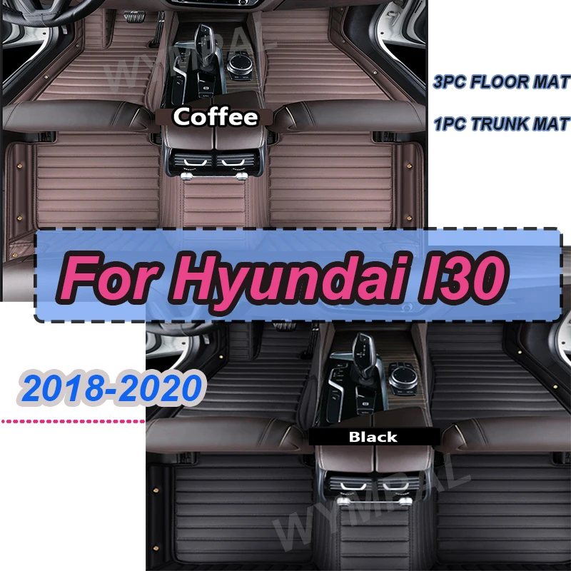 

Роскошные автомобильные коврики для Hyundai I30 Elantra GT PD 2018 ~ 2020, прочные коврики, роскошный кожаный коврик, автомобильные аксессуары, детали
