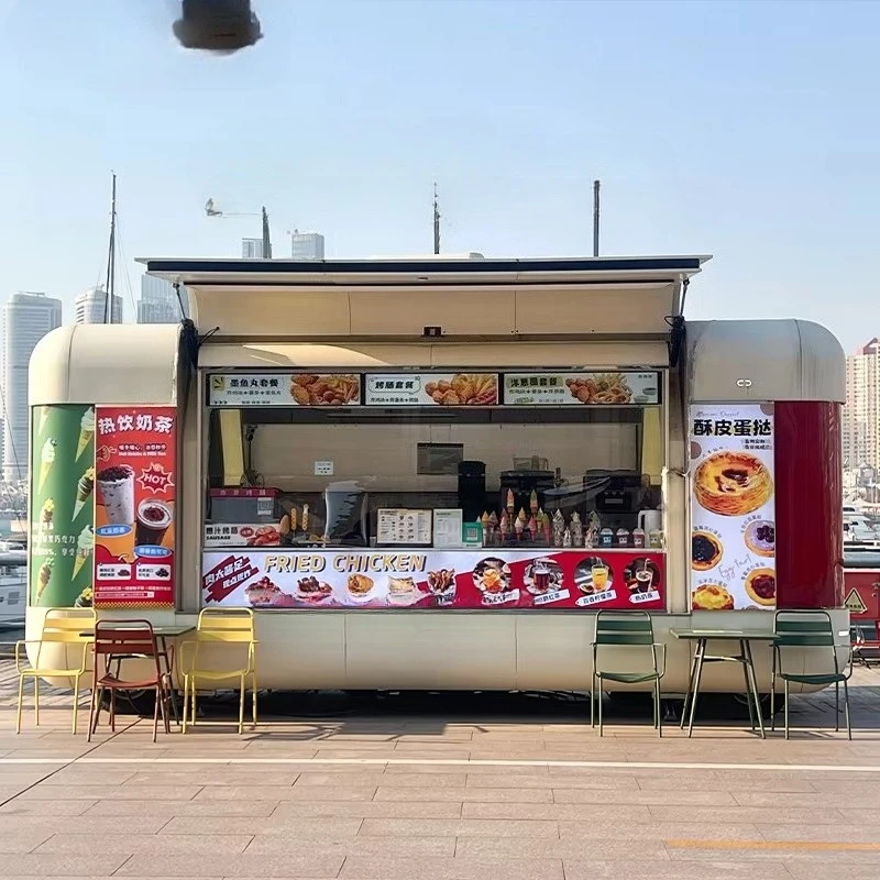 YG Wholesale Luxury Restaurants Food Truck Bbq Mobile Food Trailer Fried Chicken Portable Fast Food Truck Cart