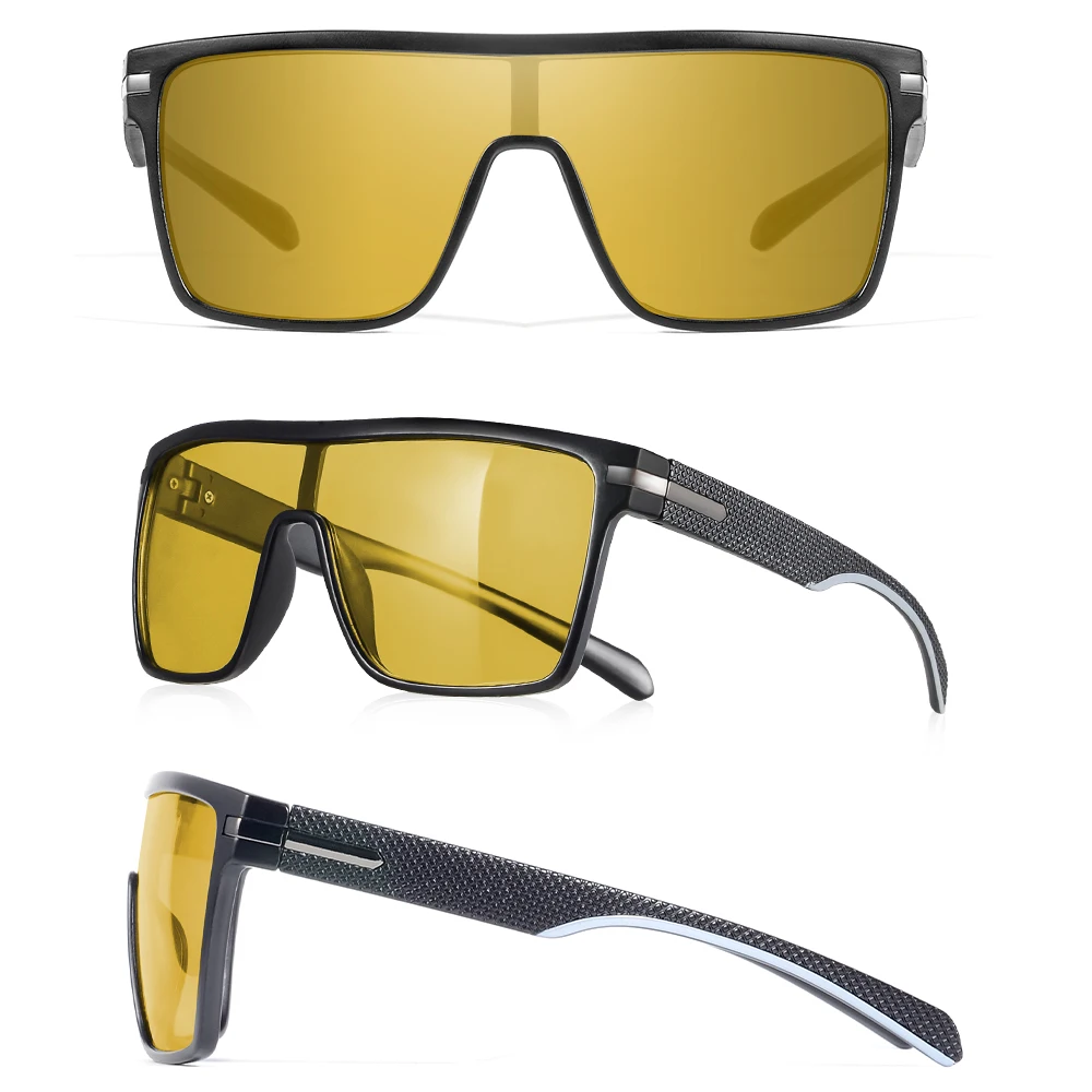 CRIXALIS Quadratische Photochrome Polarisierte Sonnenbrille Männer Frauen Im Freien Nachtsicht Anti-glare Fahren Sonnenbrille Brille UV400 – Detail 5