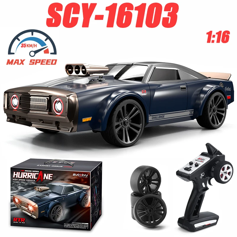 

SCY 16303 1:16 High Speed RC Drift Car 4WD 35km/h 2.4G Remote Control American Muscle Toy Car Kids Gifts