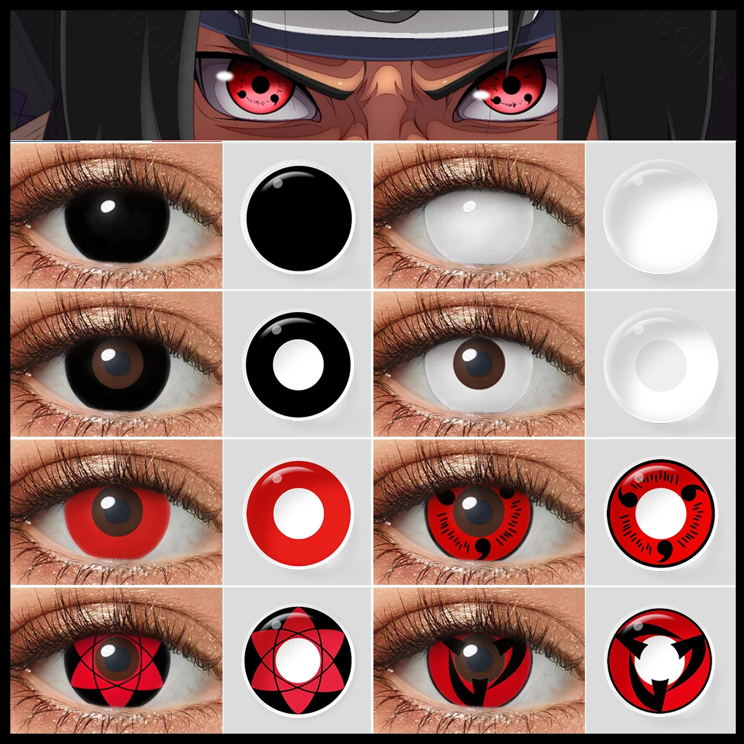 Halloween Contacts Lenses Color Contacts Contacts for Eye Anime Cosplay Contacts White Mesh Blind Lens Red Colored Lenses