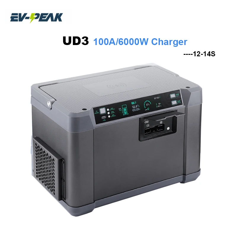 

EV-PEAK UD3 100A 6000W High Power 12-14S LiPo/liHV Lithium Battery Charger with Wireless Charging