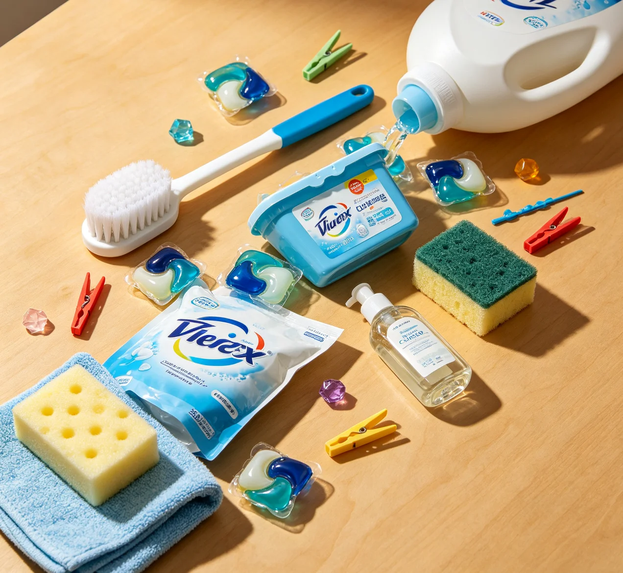 Assorted US Household Washing Supplies Blind Box Laundry Liquid Hand Wash Bottles Scrub Brushes Sponges Mini Party Decor Mystery Box view 4