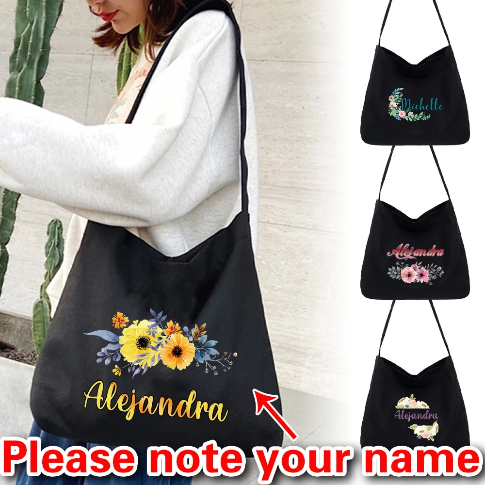 

Персонализированная новая сумка на заказ, повседневная модная сумка-тоут, простая сумка через плечо, большая холщовая сумка