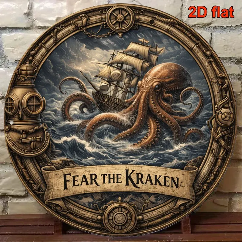 2D Flat, 1pc 8x8in/20x20cm 2D Flat Round Sign, 