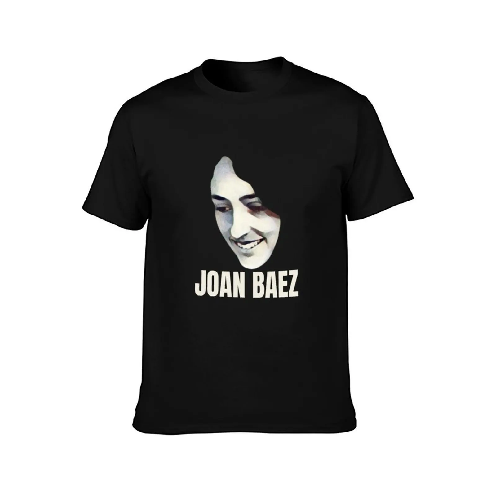 Joan Baez- Creme T-Shirt Big and Tall Crew Neck Tee T-Shirt