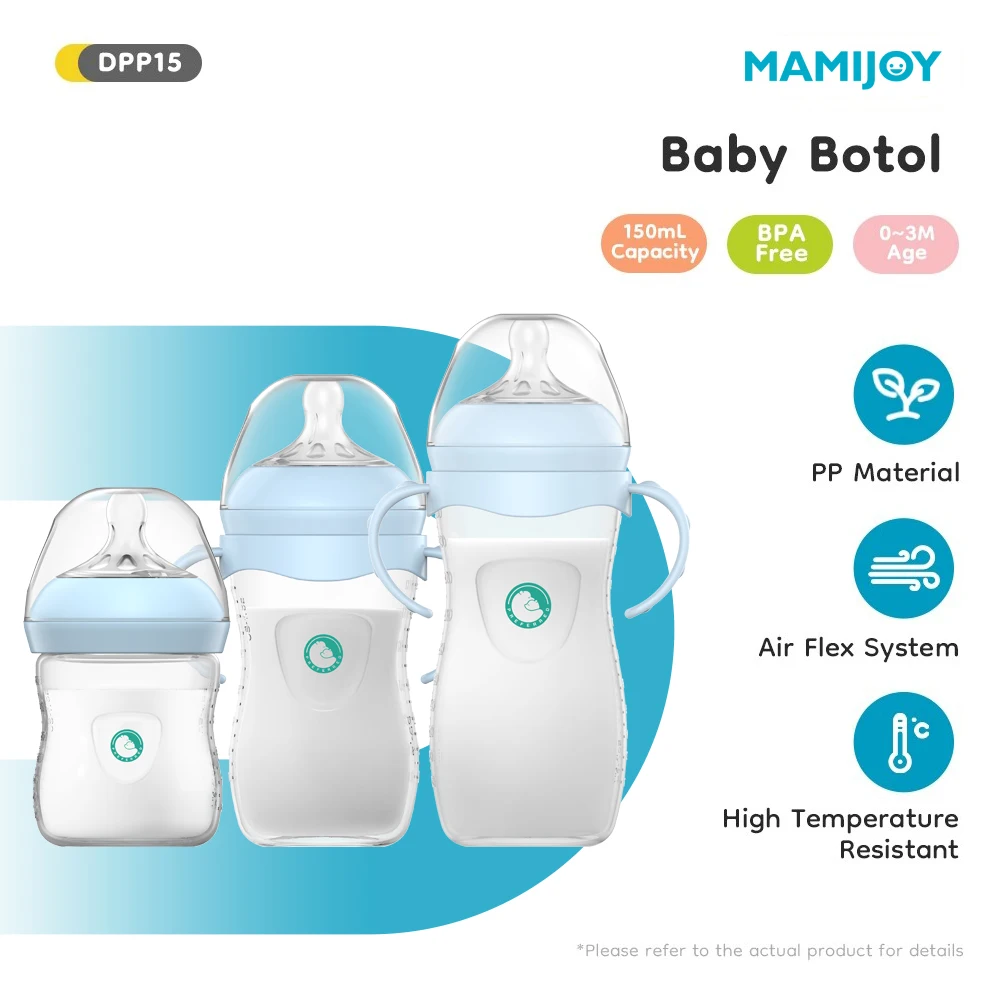 Baby PP Bottle Newborn Baby Bottle with Handle Milk BottleFeeding Baby Bottles Newborn Feeding Supplies BPA-Free 150/240/330ML