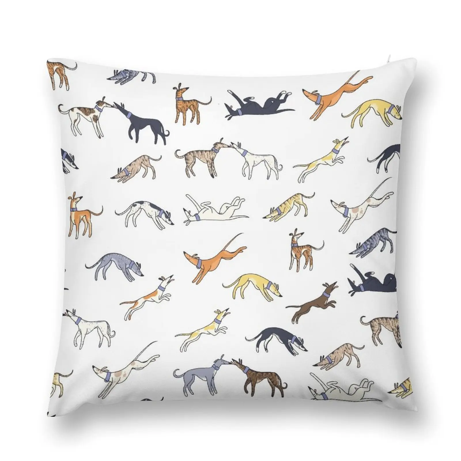 Leaps and Hounds (White) Throw Pillow sleeping pillows Pillowcases Pillow Case Couch Cushions pillow