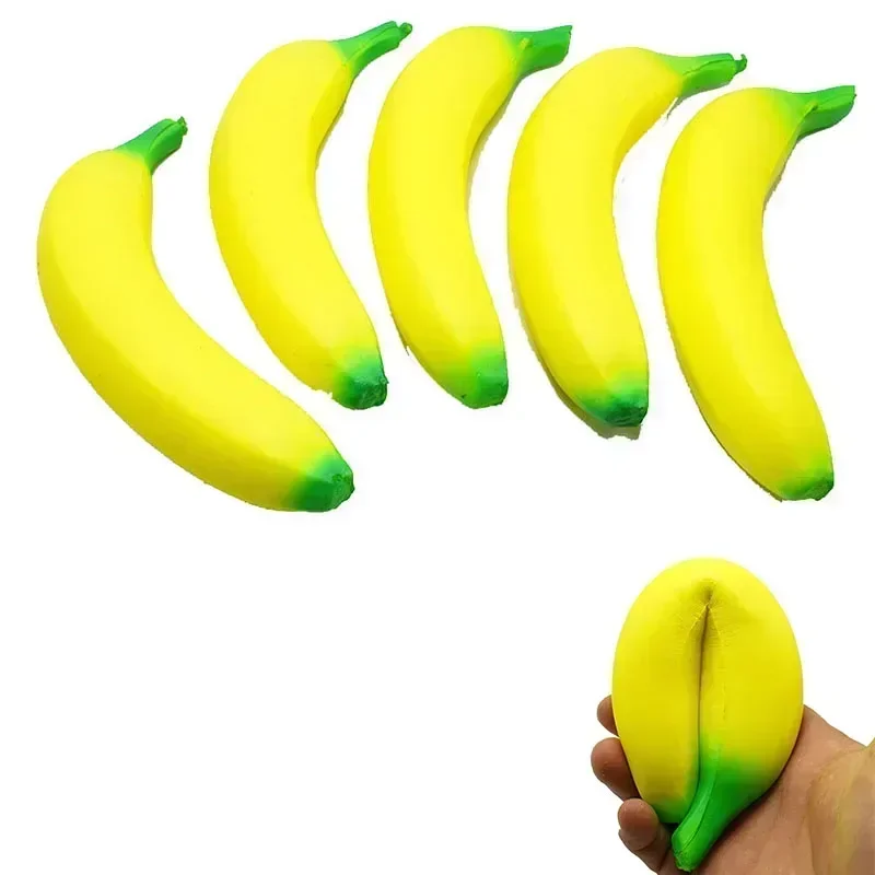 Jumbo Squishy Banana Toys Slow Rising Fruit Squeeze Toy Funny Stress Reliever Reduce Pressure Antistress Prop Gift